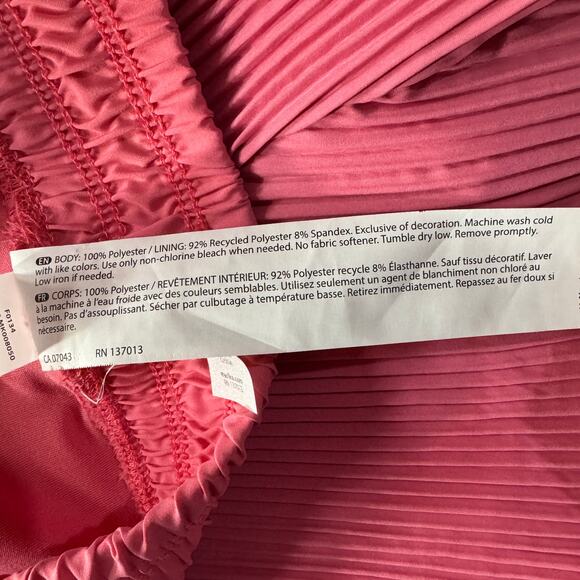 Marika Large Lilian Pleated Shorts Stretch Lined Flyaway Pull-On Pocket Pink New - Picture 8 of 8